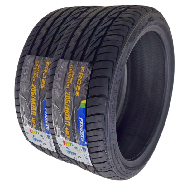 2054017 two new Tyre Farroad click and go tyres